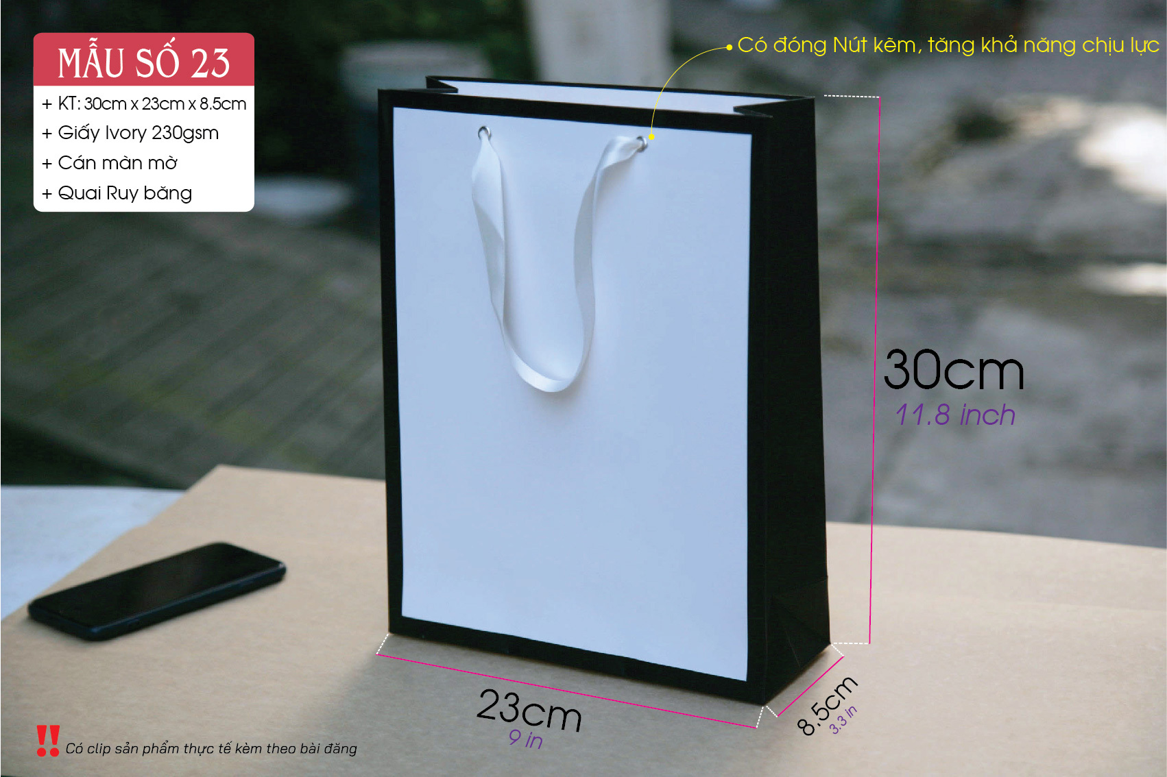 Mẫu 23: Túi giấy quà tặng